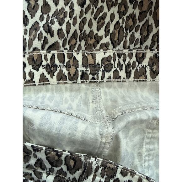 Chico’s So Slimming Girlfriend Cheetah Print Slim Leg Ankle Jeans Brown Size 14R - Picture 9 of 10